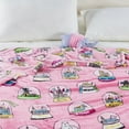 thumbnail image 3 of Home Soft Things Cities of the World Printed Flannel Fleece Blanket - Pink - Twin (60" x 90"), 3 of 7