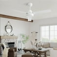 thumbnail image 3 of Sofucor 52-Inch White Ceiling Fan with DC Remote Control, Modern Contemporary Modern Farmhouse, LED, Downrod Mount, Indoor, Nature, 3 of 10