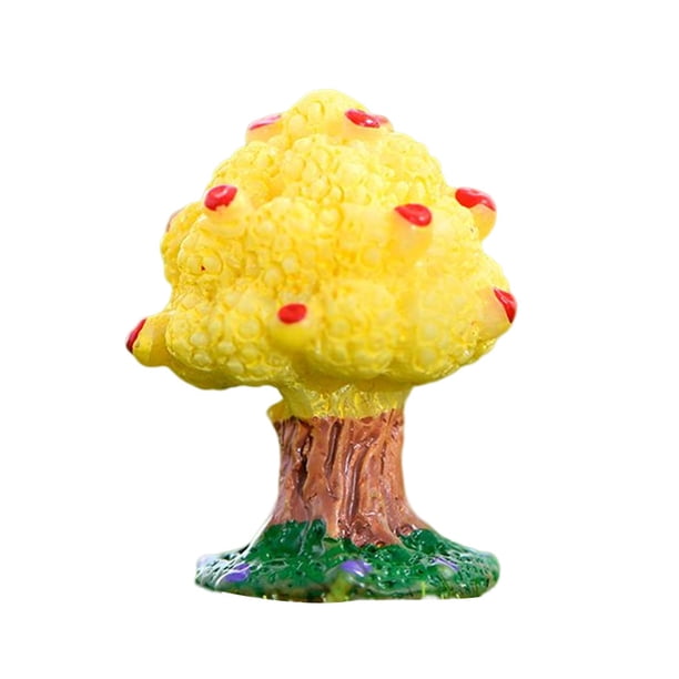 Toystoory Adorno en miniatura de árbol DIY, decoración de aplicación amplia multifuncional, decoración del hogar, paisajismo, hogar, Navidad Artesanía Amarillo Pequeño Toystoory HA077450-02