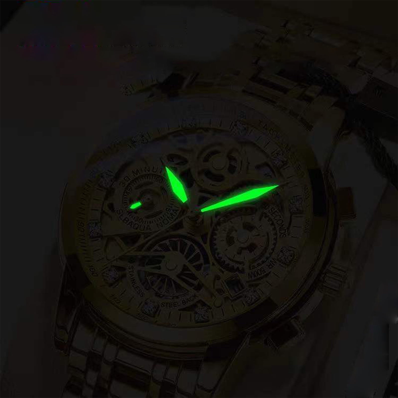 Up to 65% Off Waterproof Watch Automatic Non-Mechanical Watch Men's  Skeleton Fashion Watch Quartz Watch Necklace Rings Earring Jewelry on  Clearance