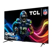 TCL 85 Class QM6K Series QD-Mini LED QLED 4K UHD HDR Smart Google TV (جديد 2025) - 144 هرتز، Dolby Atmos Onkyo Audio، نظام التحكم Halo - 85QM6K