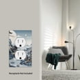 thumbnail image 4 of Duplex Light Switch Wall Plate 1-Gang Single Decorative Receptacle Outlet Covers - Chinese Style Powder Chinoiserie Toile, 4 of 5