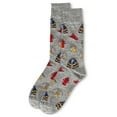 thumbnail image 3 of MeMoi Men's Firefighter Bamboo Crew Socks - Mens - Male, 10-13, Med Gray Heather, 3 of 4