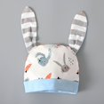 thumbnail image 5 of Gunia Boys Girls Easter Outfit Rabbit Carrot Print Striped Bodysuit + Matching Hat 2 Piece Set Soft Cotton Long Sleeve Romper Clothes Set 3-24 Months, 5 of 9