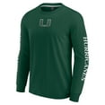 thumbnail image 2 of Men's Fanatics Green Miami Hurricanes Strive Long Sleeve T-Shirt, 2 of 3