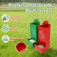 thumbnail image 4 of 2Pack Chicken Grit Feeder, Metal Oyster Shell Feeder with Lid, Hanging Gravity Chicken Poultry Feeders Trough, Coop Accessories Supplies, 4 of 7
