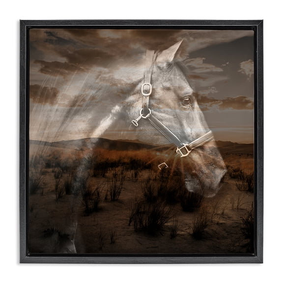 Stupell Industries Rustic Lodge Black Floating Frame Canvas Art, 18 x 18, by CAD Designs