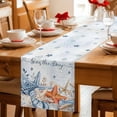 thumbnail image 5 of Blue Starfish Coastal Table Runner 90 Inches, Nautical Shell Coral Botanical Summer Ocean Bed Runner Dresser Scarves Tabletop for Indoor Outdoor Parties/Ceremony/Banquet, 13" x 90", 5 of 9