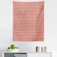 thumbnail image 1 of Vintage Tapestry, Big and Small Polka Dots Pattern Symmetrical Geometric Tile Design Vintage, Fabric Wall Hanging Decor for Bedroom Living Room Dorm, 5 Sizes, Cream and Dark Coral, by Ambesonne, 1 of 1