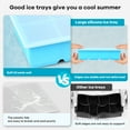 thumbnail image 3 of Ice Cube Trays for Freezers with Lid  Silicone Lager Ice Tray Molds Big Square Ice Trays for Whiskey, Cocktails, Baby Food, Juices Blue, 3 of 7