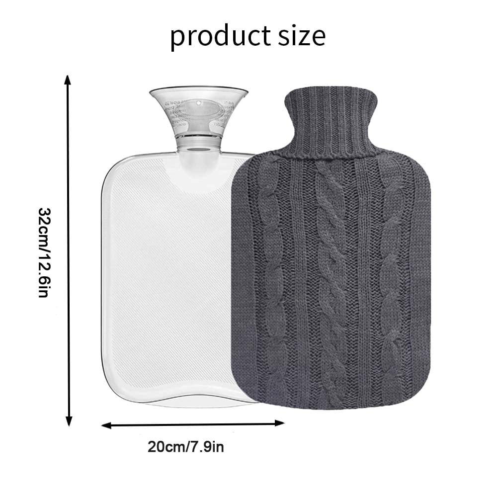 1 Pack (1L) Cute Hot Water Bottle with Cover, Large Cold/Hot Water Bag for  Pain Relief, Shoulder Pain, Warm Water Bag for Hand and Feet, Cramps, Warm