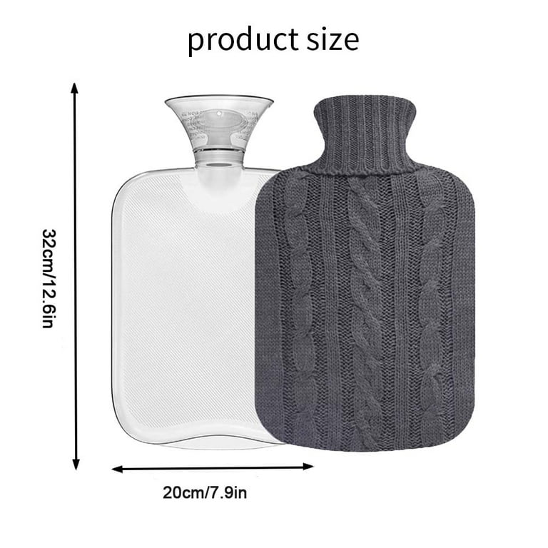 Elainilye Clearance! Large Thermos Bottle with Soft Cover - 1.5 Liters -  Hot Water Bag for Pain Relief, Neck and Shoulder, Foot Warmth, Menstrual  Cramps - Great Gift for Women 