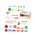 thumbnail image 2 of Juego de herramientas de madera Hugo con caja y tornillos juguetes, 2 of 7