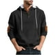 thumbnail image 2 of pstuiky camisas de manga larga para hombre, Blusa informal holgada de color liso con botones y cordón de moda para hombre, de manga larga, con capucha salir tops xl, 2 of 4