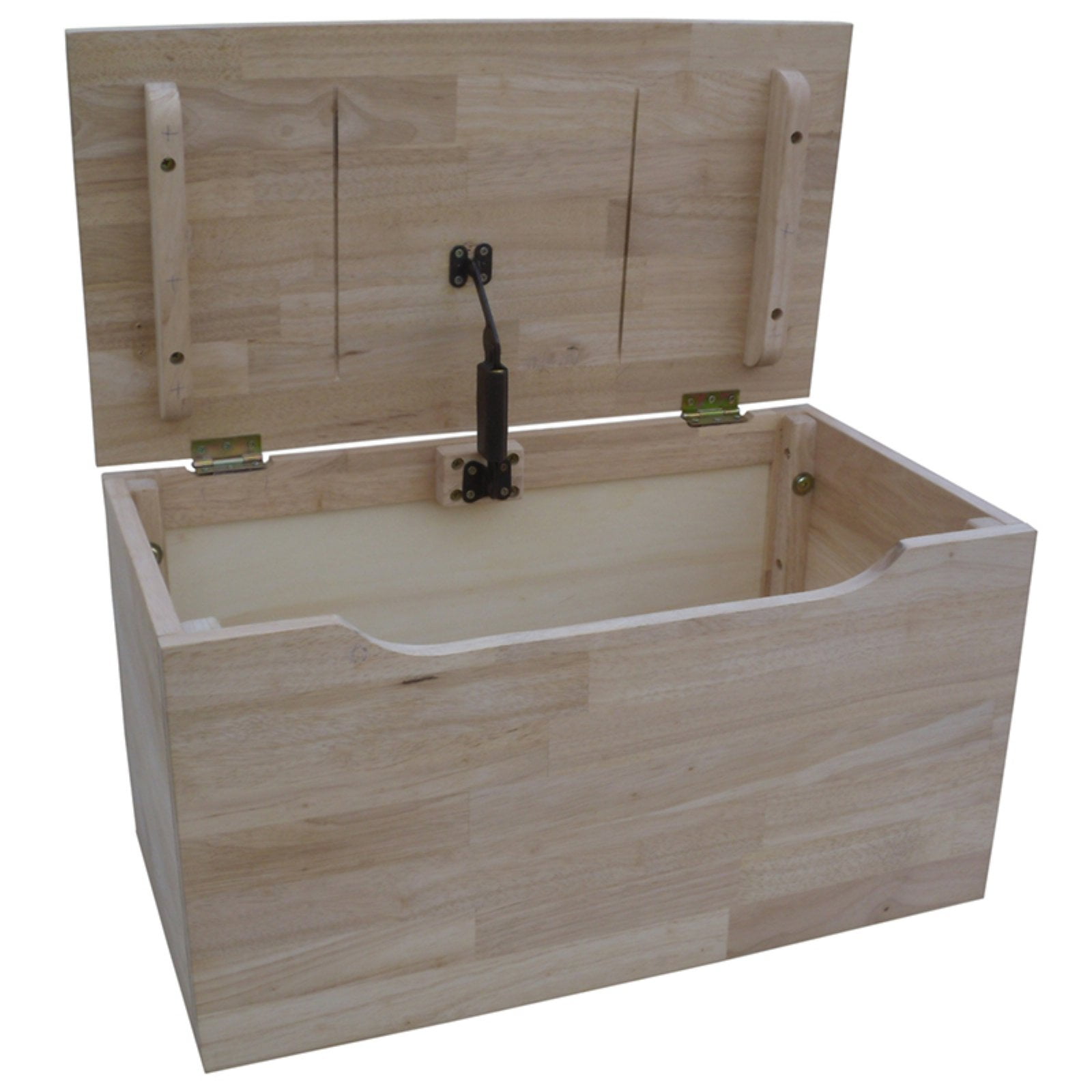 International Concepts Wood Bedroom Kids Toy Bench and Storage Box 22"Wide Unfinished