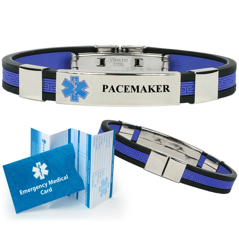 "Pacemaker" Designer Medical Alert ID Bracelet. Choose Color! - Walmart