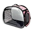 thumbnail image 3 of Jaula transportadora para perros y gatos perfecl bolsa de transporte plegable rosa, 3 of 8