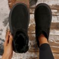 thumbnail image 4 of Women's Faux Suede Slip-On Snow Boots, Short Warm Ankle Booties, 4 of 5