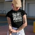 thumbnail image 2 of Short Girls, God Lets Things Grow Until They're Perfect - Witty Short Person Quote, Navy Blue T-Shirt, XL, 2 of 5
