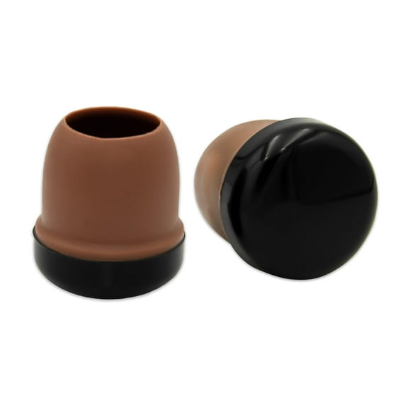Flyshop 8PCS 19 to 25mm Durable Round Chair Leg Caps with Smooth Teflon Pads Prevent Scratches Reduce Noise Chair Glides for Carpet Floor Protectors, Brown Chair Leg Covers