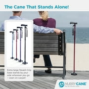 HurryCane Freedom Edition قصب قابل للطي مع مقبض T ، بنفسجي