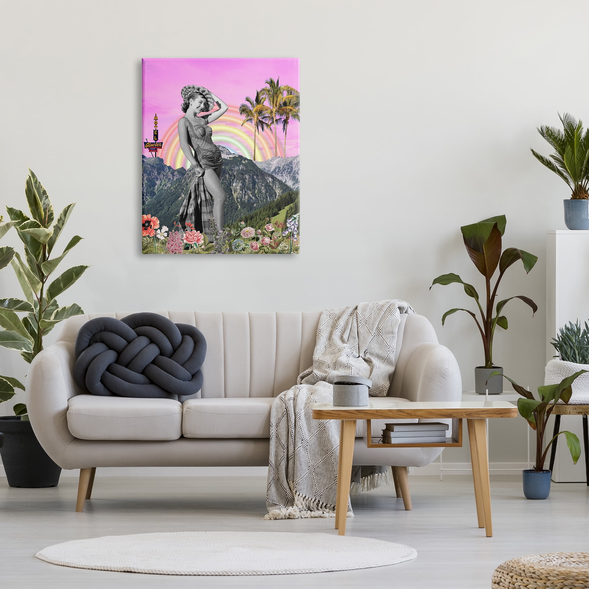 Stupell Industries Summer Woman & Flowers Botanical & Floral Painting Gallery Wrapped Canvas Art Print Wall Art, 30 x 40