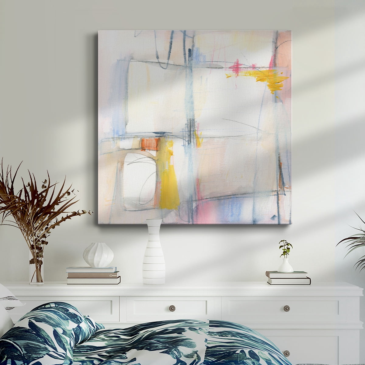 Wexford Home Pastel Meld I-Premium Gallery Wrapped Canvas, 24" x 24" - Ready to Hang