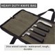 thumbnail image 3 of Kitchen Knife Pouch Empty Knife Case Knife Holder Knife Bag for Work Camping Hiking Picnic (Bag without Knives) Green, 3 of 5