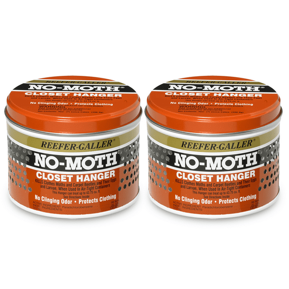 (2 Pack) Reefer-Galler No-Moth Closet Hanger, For Closet and Storage, 14 oz