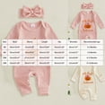 thumbnail image 3 of Mnyotv Halloween Embroidery Jumpsuit with Headbands Fall Winter Clothes Infants Baby Girls Outfits Size 0-3Months, 3 of 4