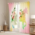 thumbnail image 3 of Homewish Pink Rose Floral Blackout Curtains Set of 2 (52x84 Each), Sequin Print Unicorn Window Curtains, Romantic Fashion Curtains and Drapes, Curtains and Drapes Decor, 3 of 6