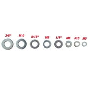 Hyper Tough 300-Piece Flat Washer Assortment with Clear Storage Case, Zinc Plated