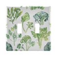 thumbnail image 2 of Dailycode Light Switch Plate Covers 3 Gang Wall Plate Plastics Outlet Covers for Kitchen Home Office Decor Broccoli Arugula Fennel, 2 of 8
