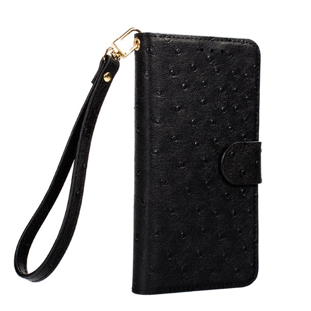 Adecuado para Apple Samsung Huawei Funda de cuero para teléfono móvil universal Funda protectora de cuero con patrón de avestruz
