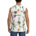 thumbnail image 4 of Balery Pretty Floral With Leaves Camisetas sin mangas para hombre, absorbe la humedad y protege contra el mal olor.-Medium, 4 of 7