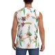 thumbnail image 4 of Fotbe Pretty Floral With Leaves Men's Camiseta sin Mangas Estampada para Hombres, Playera Casual para Gimnasio, Entrenamiento, Playa-Medium, 4 of 7