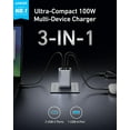 thumbnail image 6 of Anker Prime Charger, 100W 3-Port GaN USB C Charger Block, Foldable and Compact, Compatible for MacBook, iPad, iPhone 17 Series, Galaxy S24/S23, and More, 6 of 6