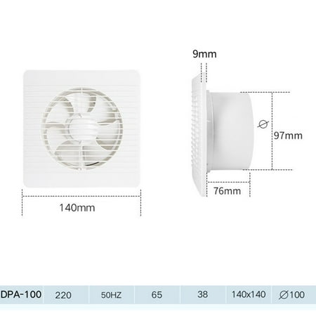 

Bathroom Fan 4/6Inch With Backflow Valve Net High Quality Plastic Exhaust Fan