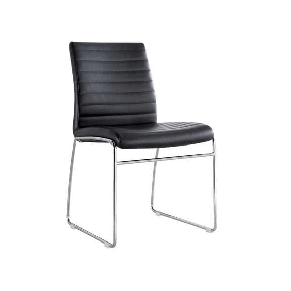 Upholstery dining chair in black color