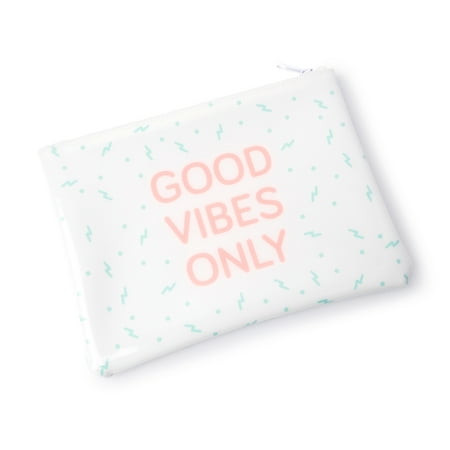 Vanity Planet Good Vibes Only | Makeup Bag - White