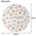 thumbnail image 6 of Pioneer Flower Floral Print Pattern Round Tablecloth 60"x60",Wrinkle Wipeable Table Cloth for Kitchen Dining Room Picnic Patio Party, 6 of 6