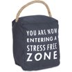 Open Door Décor Welcome To Our Loud Crazy Fun House Navy Blue & Silver Door Stopper With Jute Handle - 2 Lbs