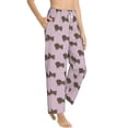 thumbnail image 6 of Salouo Dachshund Dog Puppy Print Women's Pajama Pants Casual Loose Sweatpants PJs Flowy Pants Drawstring Palazzo for Women Wide Leg Pants Lounge Pajama -Medium, 6 of 8