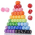 thumbnail image 2 of Coloros de perlas de 50 paquetes de 50 mm Juego de dados de juego de esquina redonda, acryl multicolor sólido NiToy NiToy, 2 of 2