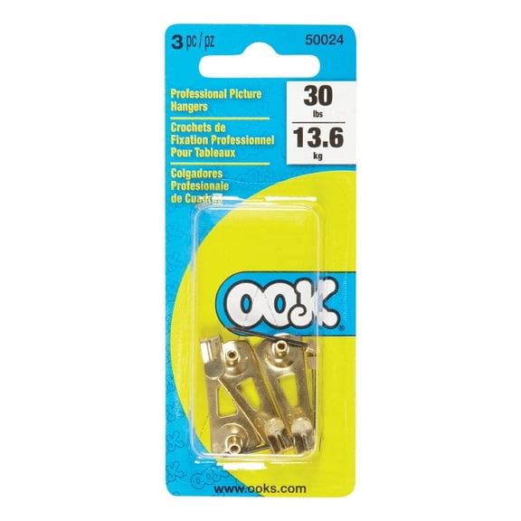 Hillman OOK 30 Lb. Capacity Picture Hangers (3-Pack) 533024