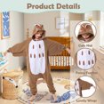 thumbnail image 2 of Unisex Kids CANASOUR Owl Onesie Polyester Anime Christmas Pajamas Cute Bird Suit for Girl and Boys, 2 of 6