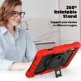 thumbnail image 4 of For Lenovo Tab M9 9.0 inch 2023 TB-310XU/TB-310FU, 360 Rotating Shockproof Cover with Stand, Screen Protector, Shoulder Strap, Red, 4 of 7