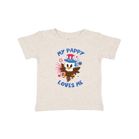 

Inktastic 4th of July My Pappy Loves Me Cute Patriotic Baby Eagle Gift Baby Boy or Baby Girl T-Shirt