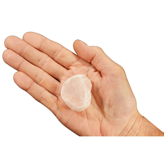 Kidz Rocks Rose Quartz Seer Stone 1 3/4" 2-3 oz Ema Egg Raw Chakra Healing Rock Mineral