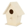 Wooden Bird Houses for Outside, Handmade Natural Blue Bird Houses for